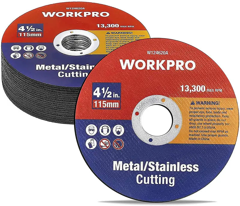 WORKPRO 20-Piece Thin Stainless Steel Cut-Off Wheels for Angle Grinders