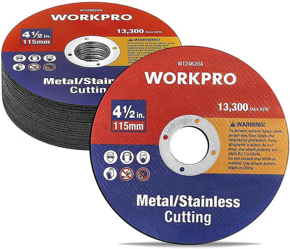 WORKPRO 20-Piece Thin Stainless Steel Cut-Off Wheels for Angle Grinders