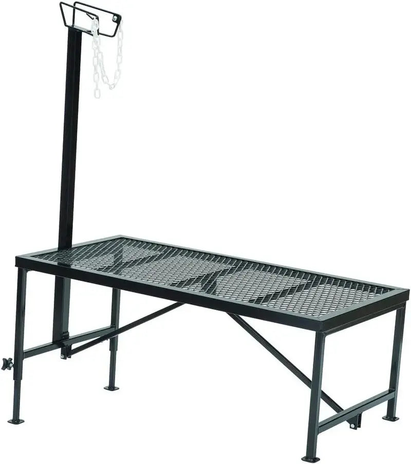 Weaver Leather Adjustable Livestock Trimming Stand  Steel Frame with Wire Headpiece for Sheep, Goats & Small Animals (Black)