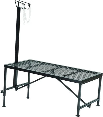 Weaver Leather Adjustable Livestock Trimming Stand  Steel Frame with Wire Headpiece for Sheep, Goats & Small Animals (Black)