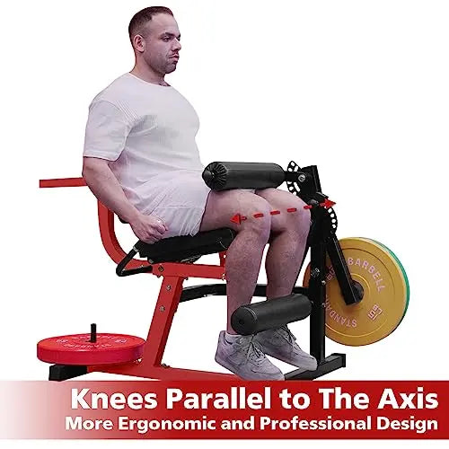 GMWD Adjustable Leg Extension and Curl Machine  Lower Body Exercise Bench with Dual Functionality