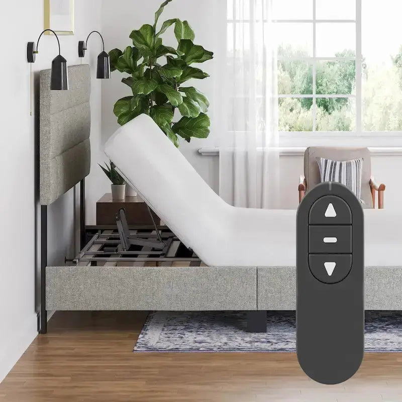 Lightweight Adjustable Power Base Kit  Wireless Remote-Controlled Bed Frame with Heavy-Duty Support and Quick Setup
