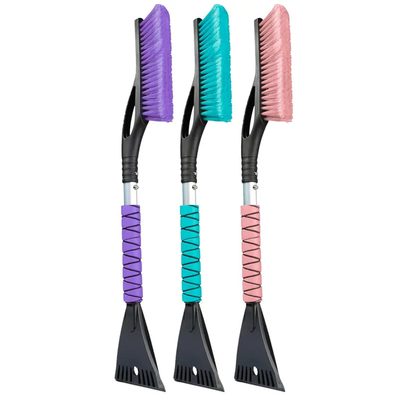 Lightweight Aluminum Ice Scraper & Snow Brush  27-Inch for Cars, SUVs, and Trucks