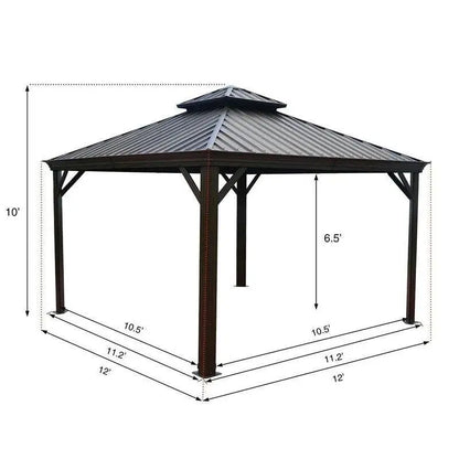 Alexander 12′ x 12′ Lightweight Aluminum Patio Gazebo