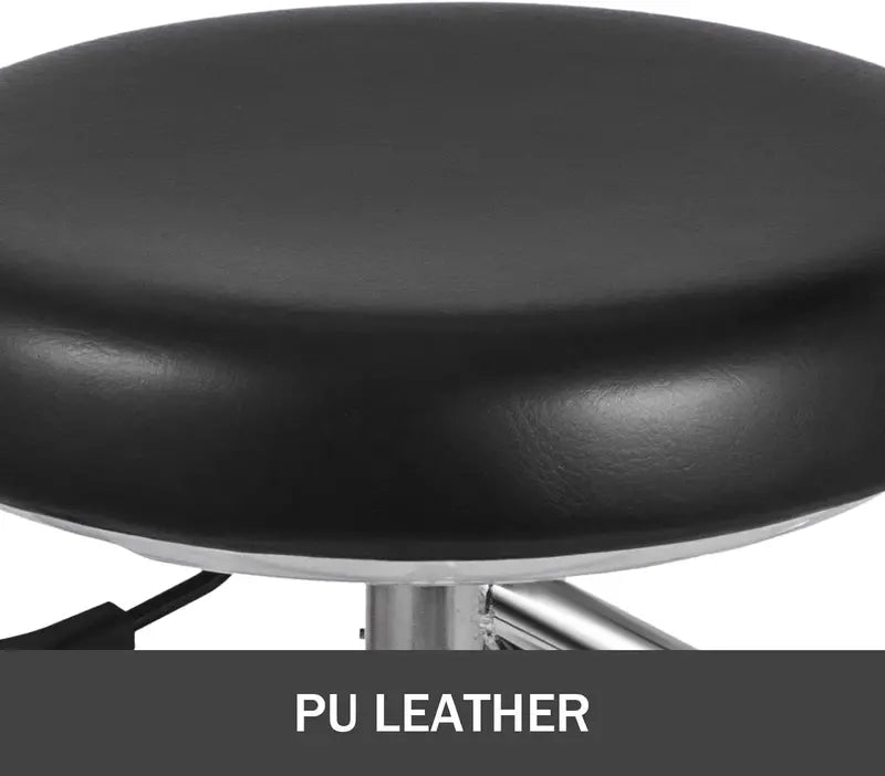 Professional Dental Stool  Height-Adjustable PU Leather Chair with 360° Swivel Armrests