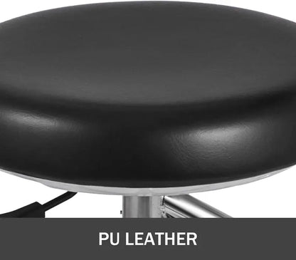 Professional Dental Stool  Height-Adjustable PU Leather Chair with 360° Swivel Armrests