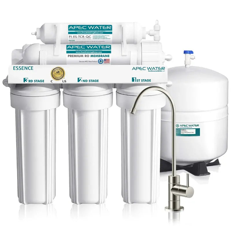 APEC Water 5-Stage Reverse Osmosis System  Removes 99% Impurities, USA-Made, WQA Certified, Includes Lead-Free Faucet