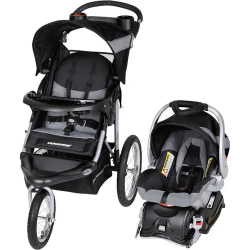 Baby Trend Expedition Travel System Stroller with Car Seat, All-Terrain Tires, Millennium White