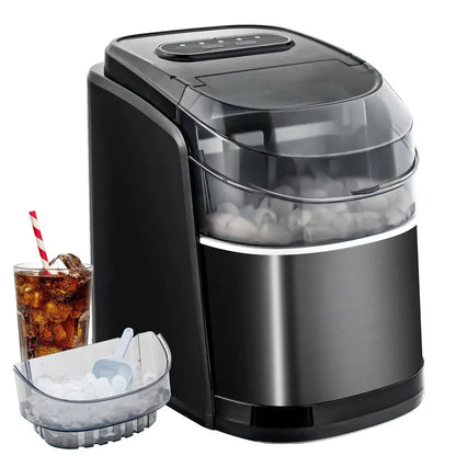 Compact Countertop Ice Maker  26.5 lbs/24H Output, 9-Cube Cycle in 6 Minutes, Self-Cleaning