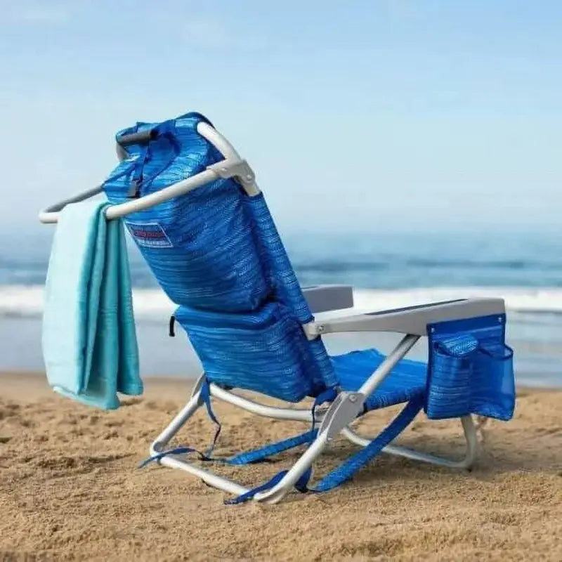 Tommy Bahama Backpack Beach Chairs (2-Pack)  Lightweight, Portable, and Adjustable Outdoor Seating in Blue