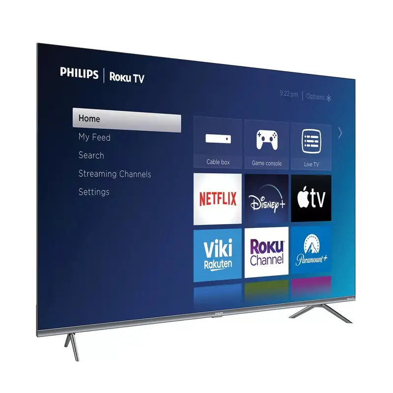 Philips 55″ 4K QLED Roku TV  Slim Design, Voice Remote Ready