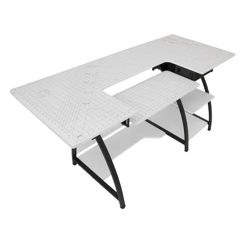 Comet Plus Modular Sewing Desk  Customizable Cutting Surface with Grid Options