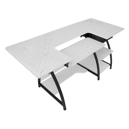 Comet Plus Modular Sewing Desk  Customizable Cutting Surface with Grid Options