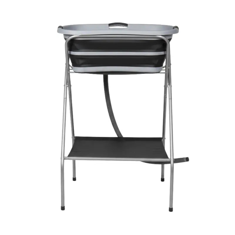 Collapsible Portable Dog Bath Tub with Integrated Drain Hose and Quick-Setup Aluminum Frame
