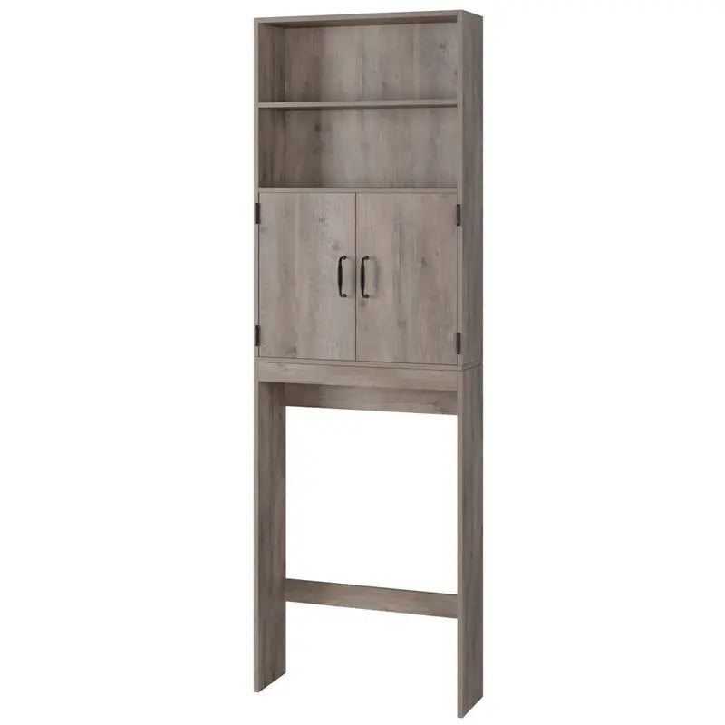 Homfa over Toilet Storage Rack, Bathroom Storage Cabinet over Toilet with 4-Tier Shelves and 2 Doors
