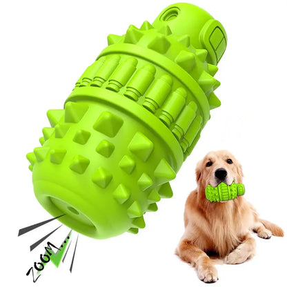 EcoPaws Natural Rubber Dog Toy, Medium to Large Breeds, Durable & Squeaky, Dental Health, Milk Flavor