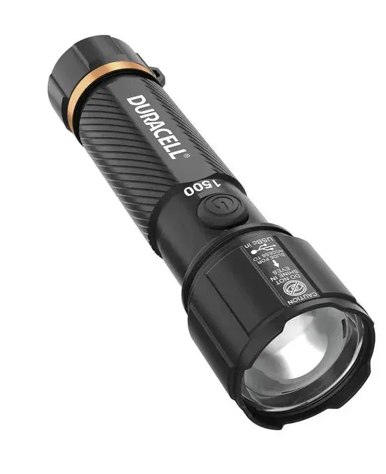 Duracell Hybrid LED Flashlight  1500-Lumen Rechargeable Light, 4-Pack with USB Charging