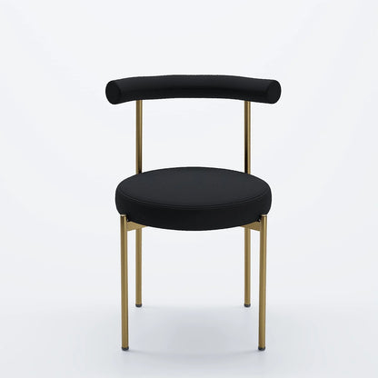 Lot de 2 chaises de table velours noir