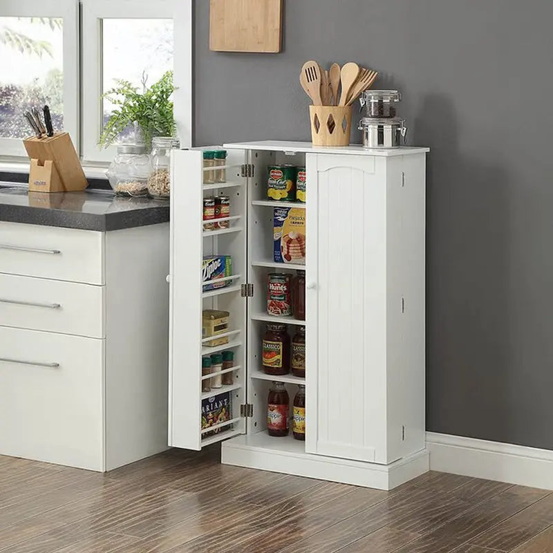 Homefort 41  Kitchen Pantry, Farmhouse Pantry Cabinet, Storage Cabinet