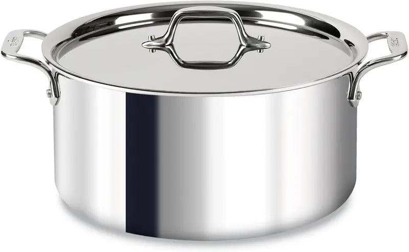 All-Clad D3 Stainless Steel 8-Quart Stockpot with Lid  Induction-Compatible & Oven-Safe