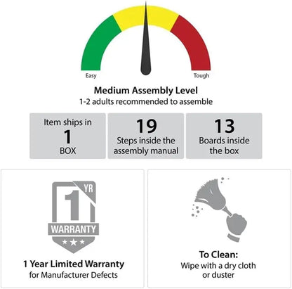 Ameriwood Home Ellsworth Electric Fireplace Console  White Mantel Unit with Built-In Heater and Ambient Glow