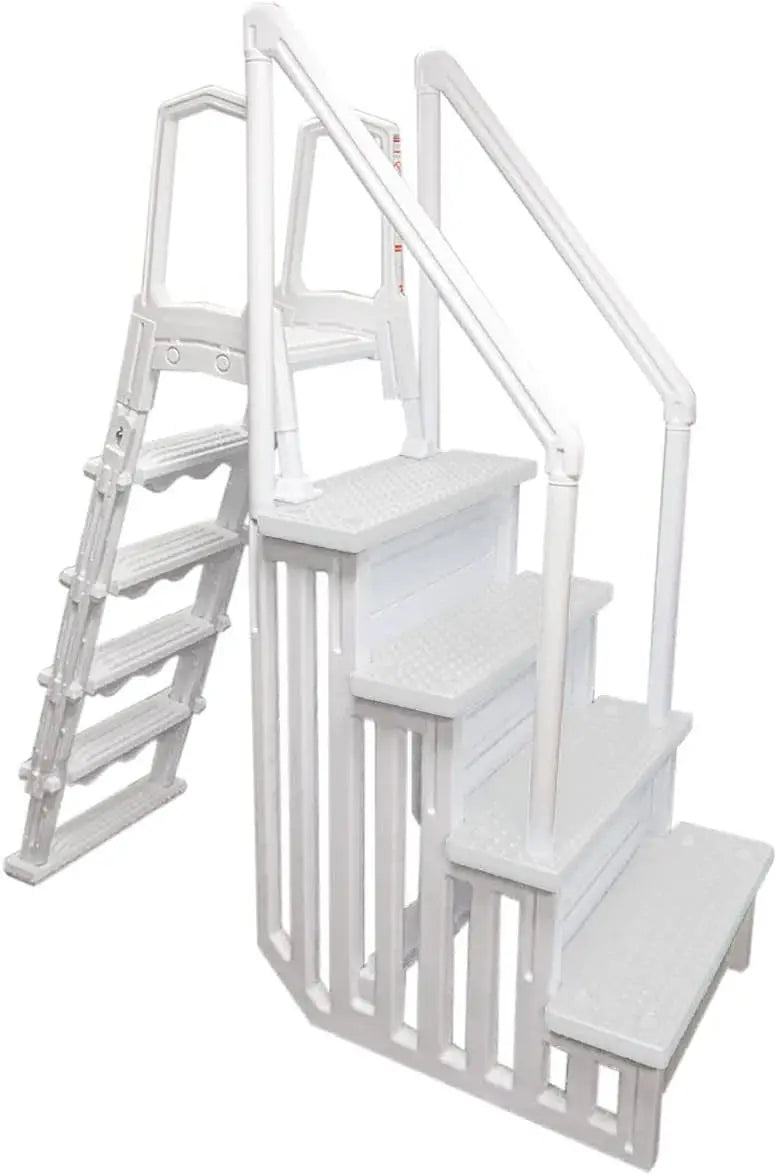 Select Anti-Slip In-Pool Steps  Gray Safety Stairs for Above-Ground Pools (4854 in Height)