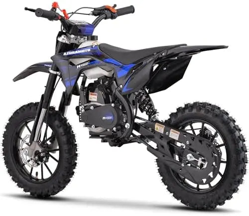 MotoTec Thunder 50cc 2-Stroke Kids’ Blue Gas Dirt Bike