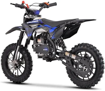 MotoTec Thunder 50cc 2-Stroke Kids’ Blue Gas Dirt Bike