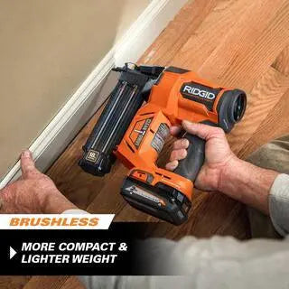 RIDGID 18V Brushless Cordless Nailer Combo Kit  Brad and Finish Nailers, Dual Batteries, Fast Charger, and Pro-Grade Build Quality