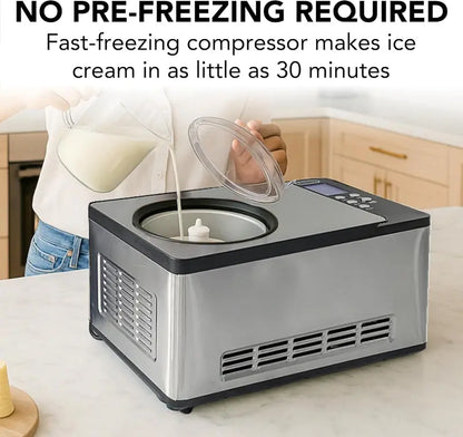 Whynter ICR-300SS Compressor-Powered Rolled Ice Cream Maker  0.5-Quart Stainless Steel Unit