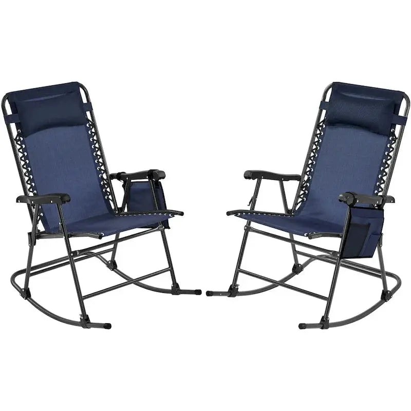 Yaheetech Foldable Outdoor Rocking Chairs — Set of Two, 26-Inch Height
