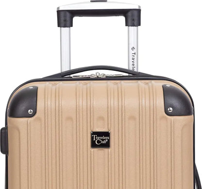 Coolife Lilac Hardside Luggage Set  4-Piece Expandable Spinner Suitcase Collection
