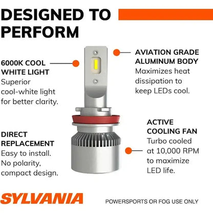 Sylvania H11 LED Fog Light Bulb  Bright, Energy-Efficient Fog Lighting