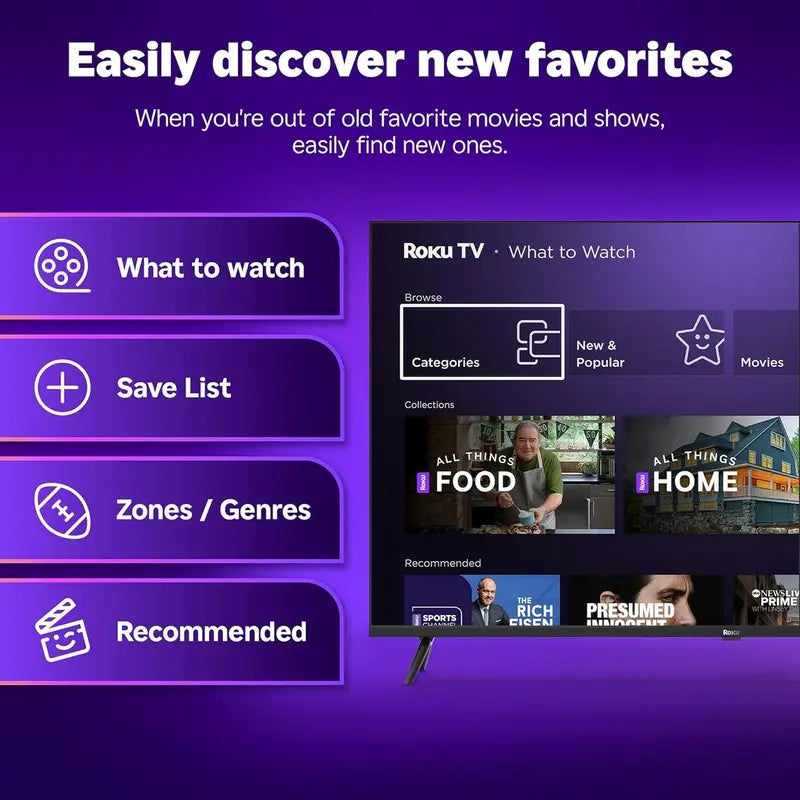 Roku 50″ Select Series 4K Smart TV  HDR Compatible with Voice Remote