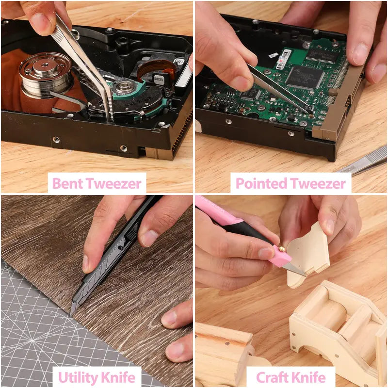 WORKPRO 33-Piece Precision Repair Tool Kit with Pliers  Pink Ribbon Edition