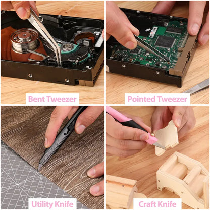 WORKPRO 33-Piece Precision Repair Tool Kit with Pliers  Pink Ribbon Edition