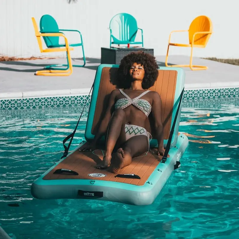 Classic Seafoam Lounge Float Chair  Adjustable Reclining, Removable Backrest, 8 FT, Multi-Color Options for Pool, Lake, Beach, Family & Kids
