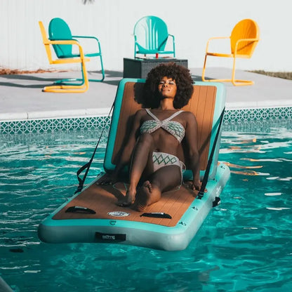 Classic Seafoam Lounge Float Chair  Adjustable Reclining, Removable Backrest, 8 FT, Multi-Color Options for Pool, Lake, Beach, Family & Kids