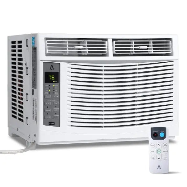 6000 BTU Window Air Conditioner  Energy-Efficient Cooling for Up to 250 Sq. Ft., Reusable Filter Included