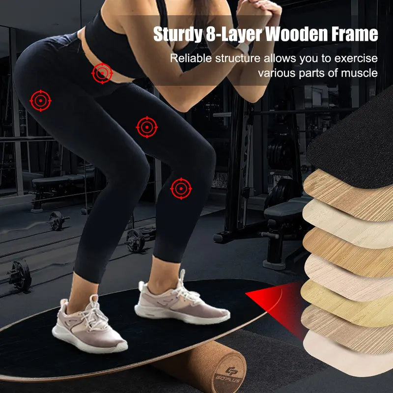 High-Capacity Balance Board  500 LB Trainer for Core Stability, Coordination, and Skateboard Skills