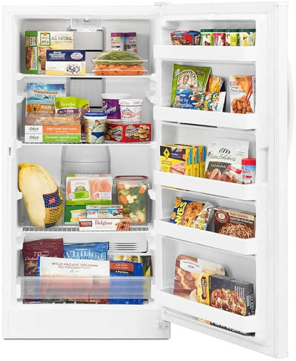 Whirlpool 16 cu. ft. Upright Freezer  Frost-Free Design with Electronic Controls and Bright White Finish