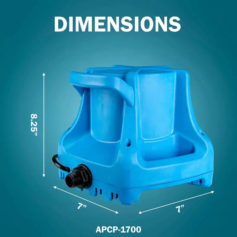 Little Giant 1745 GPH Automatic Pool Cover Pump  Submersible Safety Drain Pump
