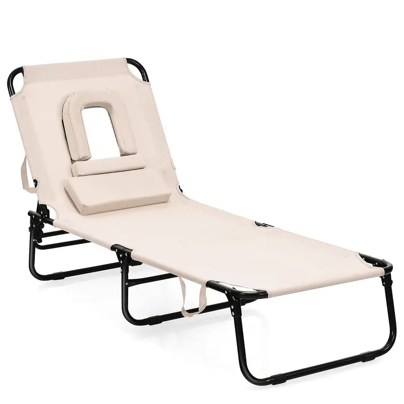 All-Terrain Folding Lounge Chair  Ideal for Beaches, Poolsides, Balconies & Patios
