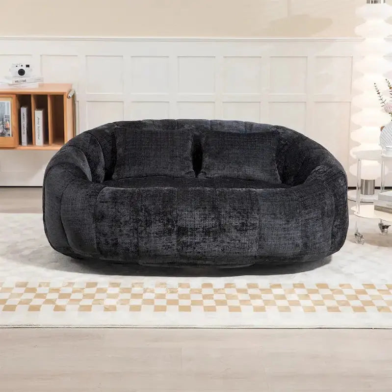 Adult Multi-Color Bean Bag Chair  Large Lazy Sofa for Relaxation and Casual Seating