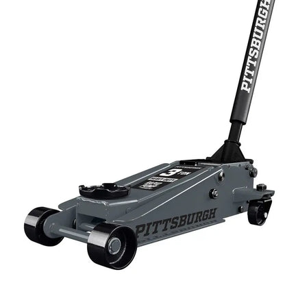Pittsburgh 3-Ton Floor Jack  Rapid Pump Lift Mechanism, Slate Gray Finish, Professional-Grade Stability