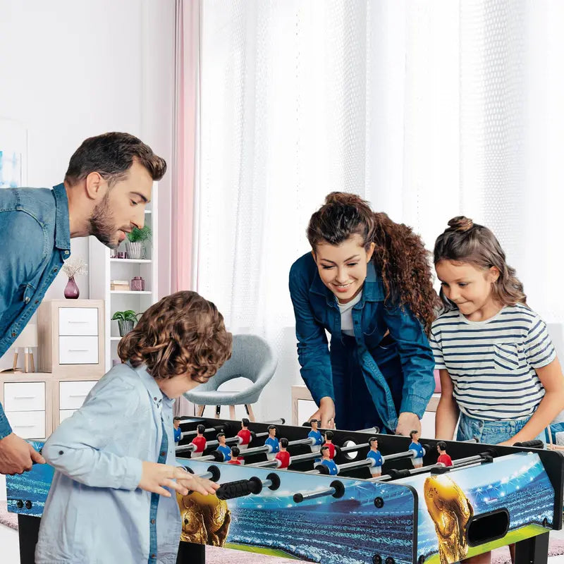 2-in-1 Foosball Table: Convertible Tabletop and Freestanding Soccer Game