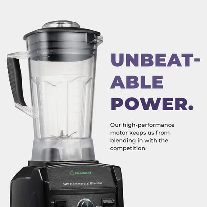 Cleanblend Commercial Blender  High-Performance Countertop Unit with 5-Year Full Warranty