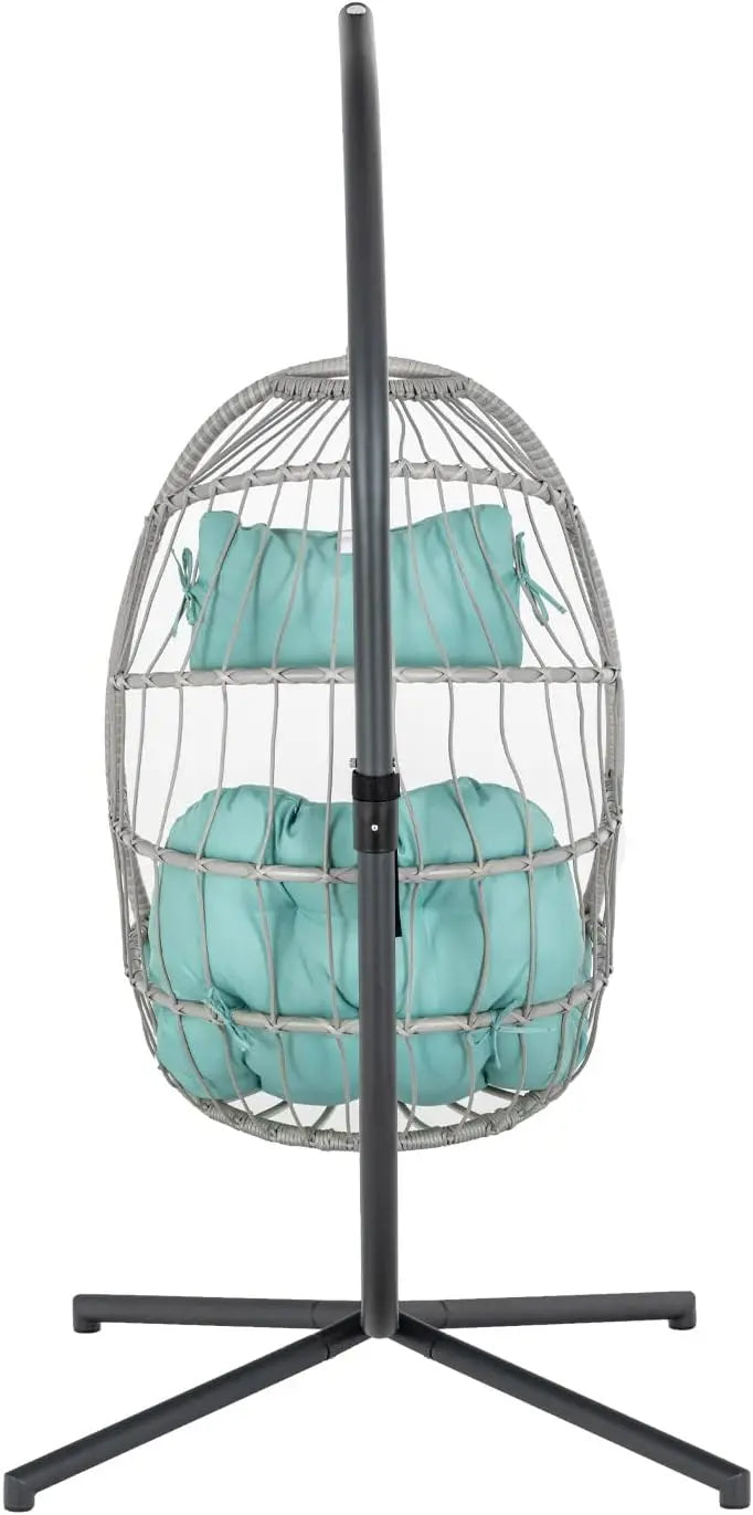 Yechen Indoor-Outdoor Egg Chair — Lightweight Wicker Hanging Swing for Living Spaces or Decks