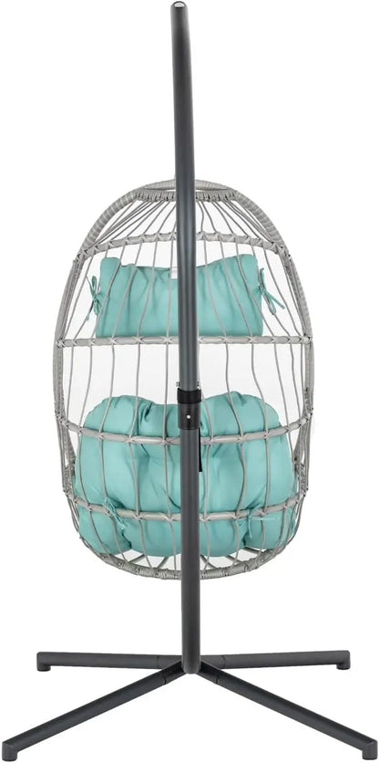 Yechen Indoor-Outdoor Egg Chair — Lightweight Wicker Hanging Swing for Living Spaces or Decks