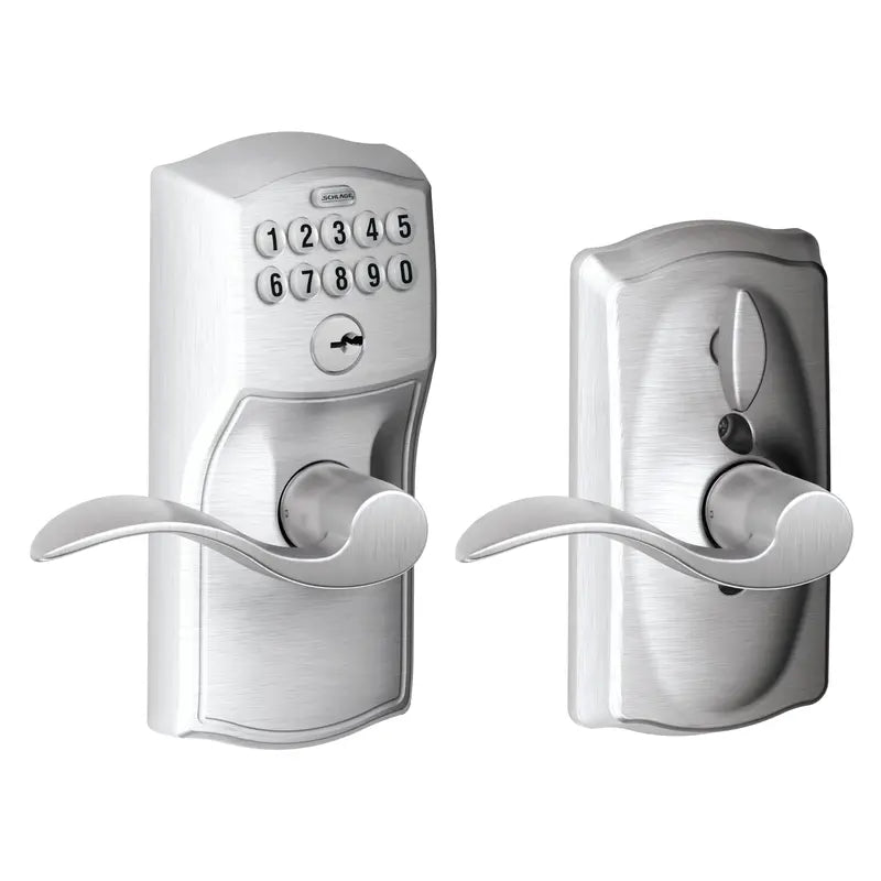 Schlage Camelot Keypad Deadbolt Lock  Keyless Entry, Flex Lock, Illuminated Keypad, Battery Operated